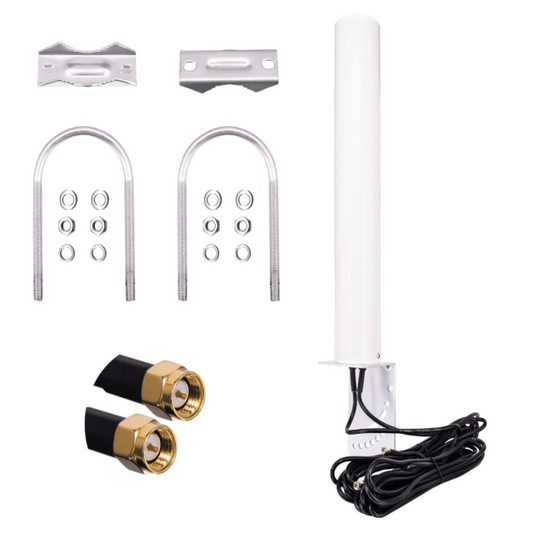 LTE 4G outdoor antenna 14dBi High gain 4G omnidirectional remote antenna, 5m dual SMA male connector, 4G mobile access Point modem coaxial cable