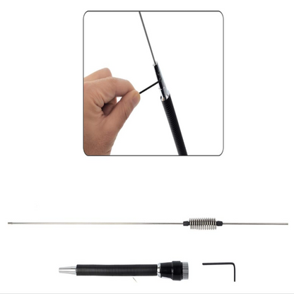 27 MHZ cb radio antenna, 40.5 inch stainless steel whip long antenna, super load coil with uhf male connector (pl259) for cb ham radio