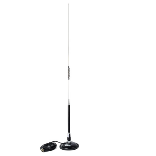 27 MHZ cb radio antenna, 40.5 inch stainless steel whip long antenna, super load coil with uhf male connector (pl259) for cb ham radio