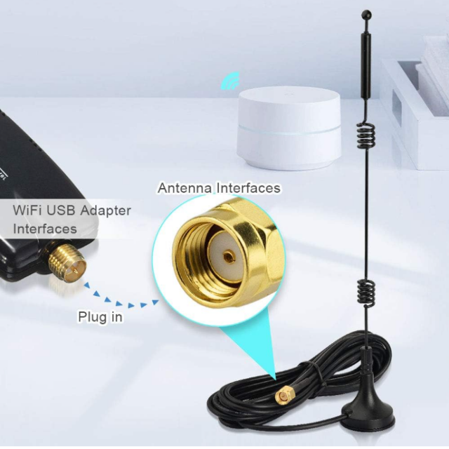 WiFi antenna Dual-band 2.4GHz 5GHz 5.8GHz RP-SMA antenna 9dBi Magnetic-based MIMO Hotspot Router Wireless WiFi network card Mini PCI Express PCIE USB adapter