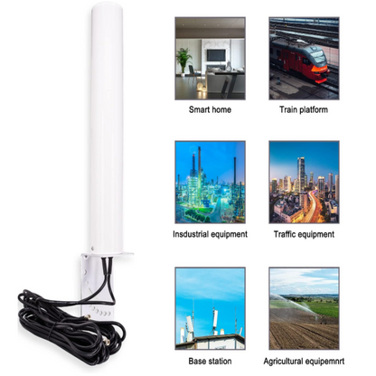 LTE 4G outdoor antenna 14dBi High gain 4G omnidirectional remote antenna, 5m dual SMA male connector, 4G mobile access Point modem coaxial cable